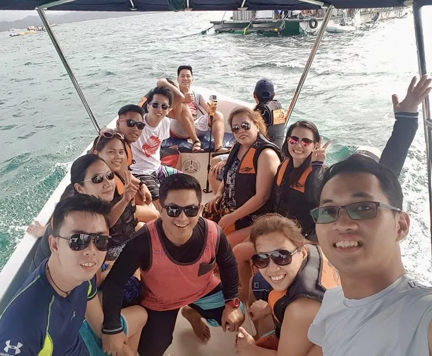 Rein and Mhae on the Boracay trip where they met
